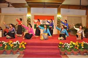 Cultural presentation of Memba Tribe from West Siang District on the occasion of Communal Harmony-Our Pride, Our Strength, at Darbar Hall, Raj Bhavan, Itanagar on 19th February 2016.